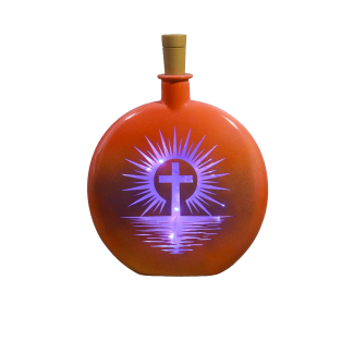 Radiant Cross Bottle Lamp